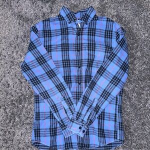 L.L. Bean Blue and Black Checkered Shirt